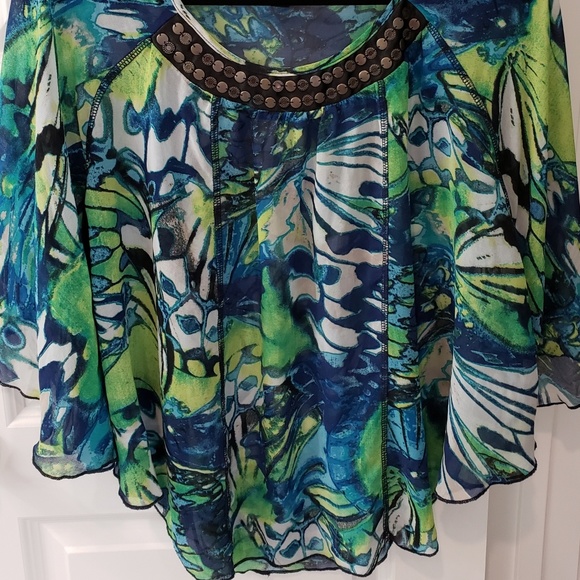 Style & Co Bohemian Top Batwing Sleeves - Picture 2 of 5